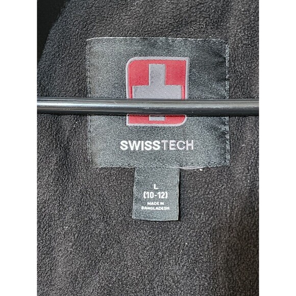 Swiss Tech Youth Unisex L 10/12 Plus Puffer Jacket Performance Gear Peak Black - Picture 2 of 8